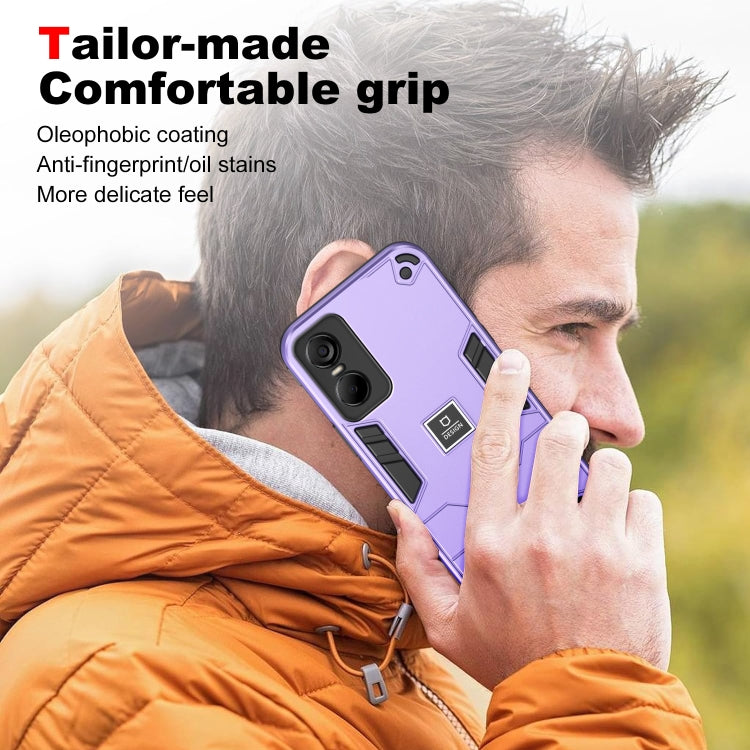For Tecno Pop 6 Pro 2 in 1 Shockproof Phone Case(Purple) - Tecno Cases by PMC TechLife | Online Shopping South Africa | PMC TechLife | Buy Now Pay Later Mobicred