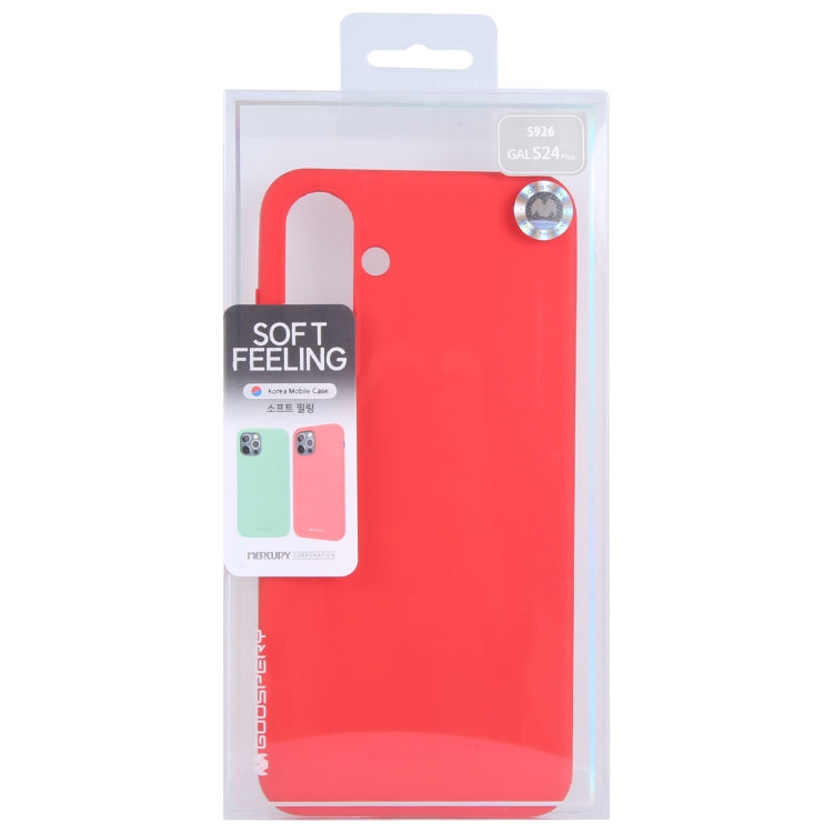For Samsung Galaxy S24 5G GOOSPERY SOFT FEELING Liquid TPU Soft Phone Case(Red) - free shipping - PMC Jewellery - Order now!