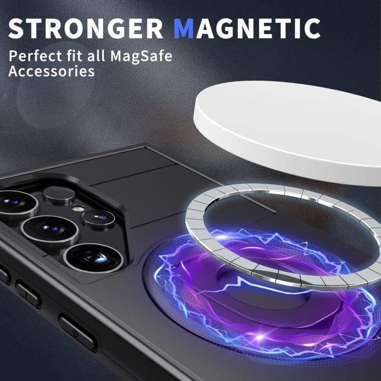 For Samsung Galaxy S24 Ultra 5G Armor MagSafe Ring Holder Phone Case(Black) - free shipping - PMC TechLife - Order now!