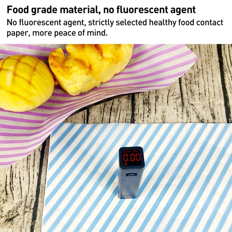 100sheets / Pack Striped Baking Greaseproof Paper Food Placemat Paper, size: 30x30cm(Purple) - Retail Packaging by PMc TechLife | Online Shopping South Africa | PMc TechLife | Buy Now Pay Later Mobicred