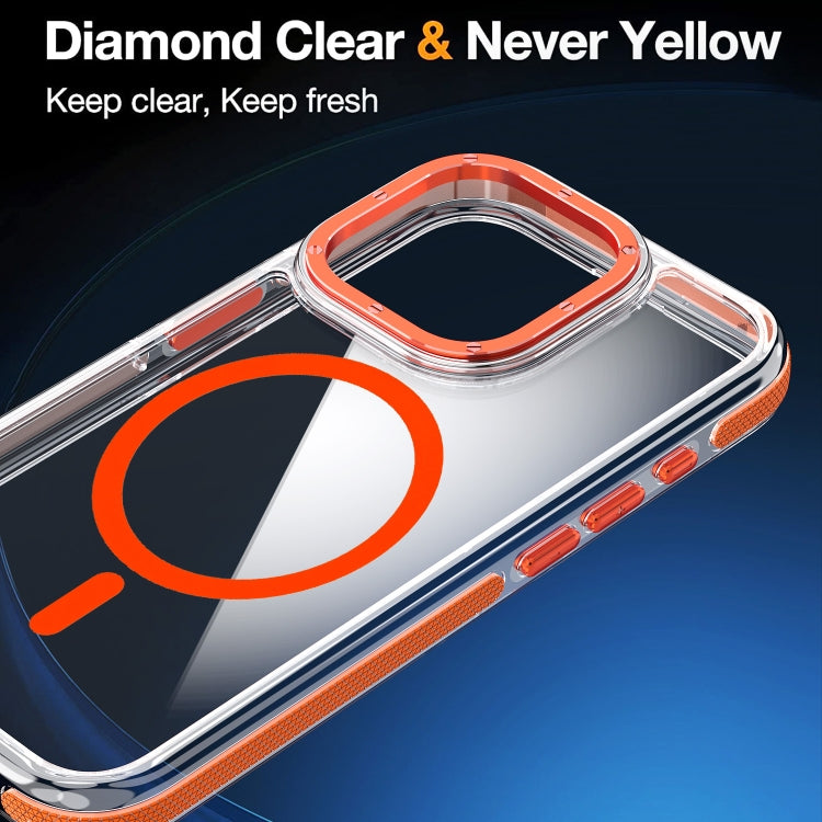 For iPhone 13 Pro Max Dual-Color Clear Acrylic Hybrid TPU MagSafe Phone Case(Yellow) - free shipping - PMC TechLife - Order now!