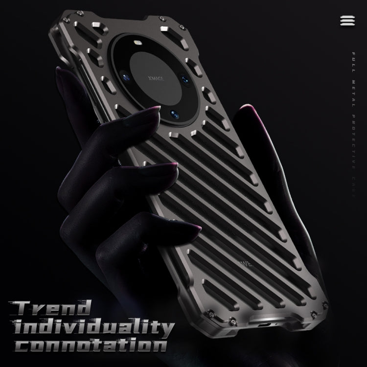 For Huawei Mate 60 Pro R-JUST Breathable Armor Phone Case(Space Grey) - Huawei Cases by R-JUST | Online Shopping South Africa | PMC TechLife | Buy Now Pay Later Mobicred