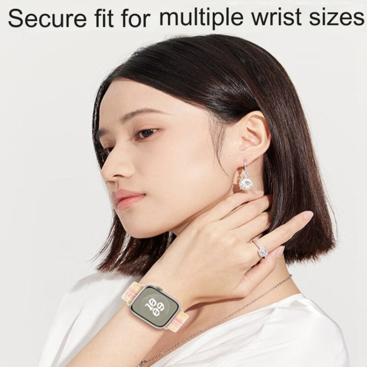 For Apple Watch Series 7 45mm Loop Nylon Watch Band(Royal Blue Orange) - free shipping - PMC TechLife - Order now!