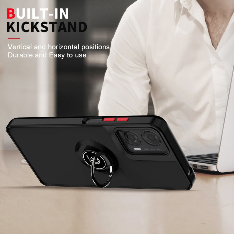 For Motorola Moto G24 / G04 Q Shadow 1 Series TPU + PC Phone Case with Ring(Yellow) - Motorola Cases by PMC TechLife | Online Shopping South Africa | PMC TechLife | Buy Now Pay Later Mobicred