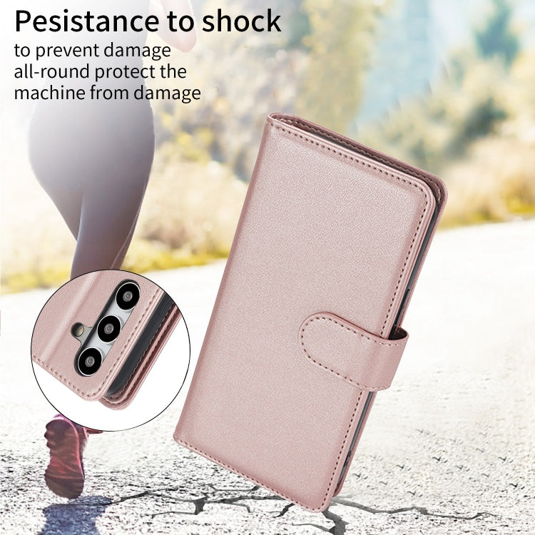 For Samsung Galaxy S24+ / S25+ 5G Multi-Card Wallet RFID Leather Phone Case(Rose Gold) - Galaxy S24+ 5G Cases by PMC TechLife | Online Shopping South Africa | PMC TechLife | Buy Now Pay Later Mobicred