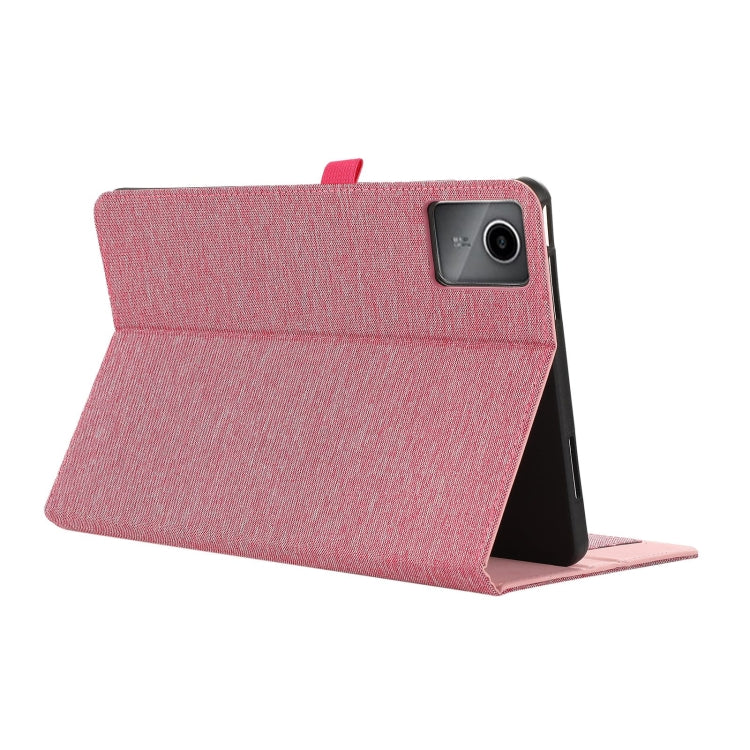 For Lenovo Tab M11 / Xiaoxin Pad 11 2024 Fabric Leather Tablet Case(Pink) - Lenovo by PMC Jewellery | Online Shopping South Africa | PMC Jewellery | Buy Now Pay Later Mobicred