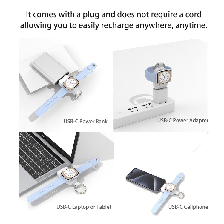 For Apple Watch / AirPods Series U20A Portable Magnetic Wireless Charger(White) - Charger / Holder by PMC TechLife | Online Shopping South Africa | PMC TechLife | Buy Now Pay Later Mobicred