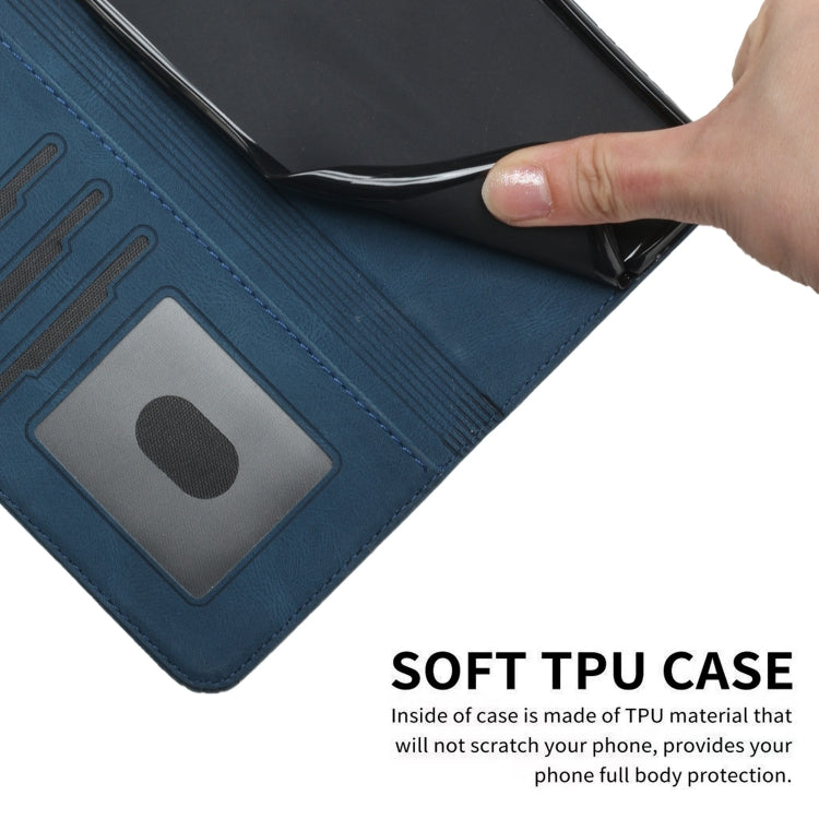 For Infinix Hot 40 Cubic Skin Feel Flip Leather Phone Case(Blue) - Infinix Cases by PMC TechLife | Online Shopping South Africa | PMC TechLife | Buy Now Pay Later Mobicred