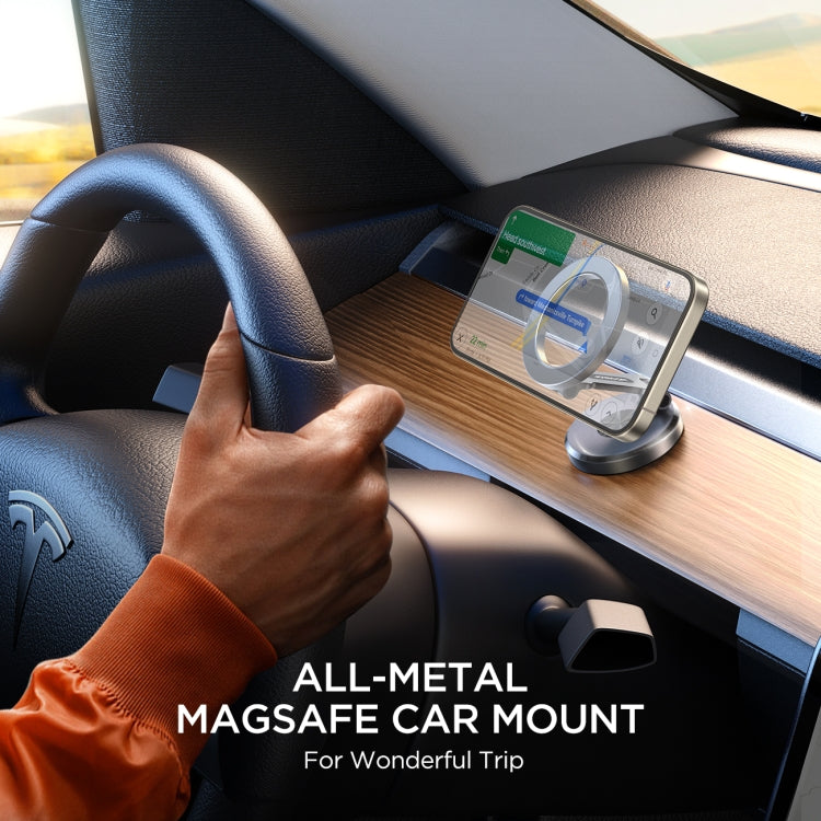 JOYROOM JR-ZS403 Metal Foldable Magnetic Car Phone Mount(Metal Grey) - Car Holders by JOYROOM | Online Shopping South Africa | PMC TechLife | Buy Now Pay Later Mobicred