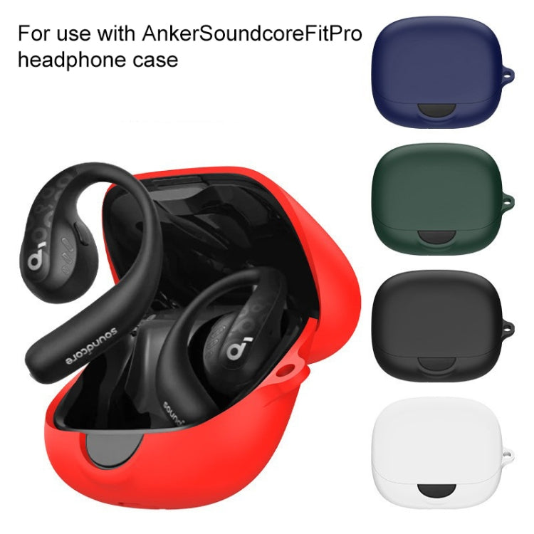 For Anker Soundcore AeroFit Pro Wireless Earphone Silicone Protective Case(Red) - Other Earphone Case by PMC Jewellery | Online Shopping South Africa | PMC Jewellery | Buy Now Pay Later Mobicred