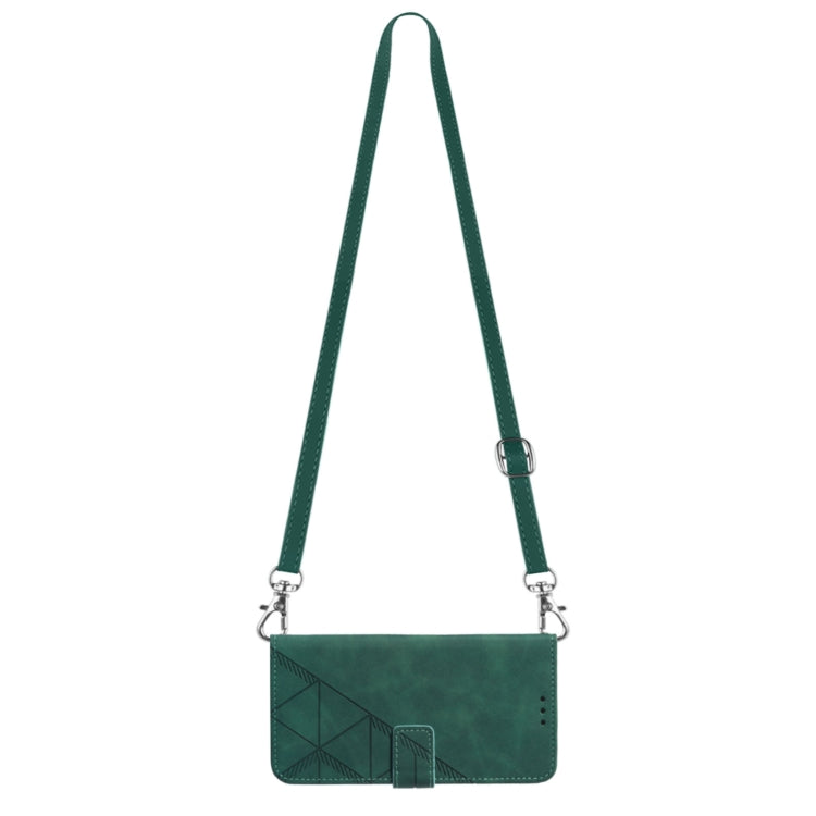 For Google Pixel 9 Pro Crossbody 3D Embossed Flip Leather Phone Case(Dark Green) - Google Cases by PMC TechLife | Online Shopping South Africa | PMC TechLife | Buy Now Pay Later Mobicred