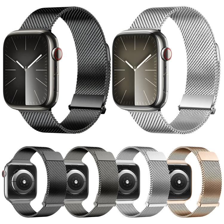For Apple Watch Series 8 45mm DUX DUCIS Milanese Pro Series Stainless Steel Watch Band(Graphite) - Watch Bands by DUX DUCIS | Online Shopping South Africa | PMC TechLife | Buy Now Pay Later Mobicred