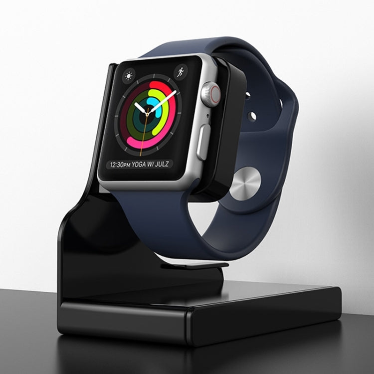 For Apple Watch Series Smart Watch Charging Stand PC Base(Black) - Charger / Holder by PMC TechLife | Online Shopping South Africa | PMC TechLife | Buy Now Pay Later Mobicred