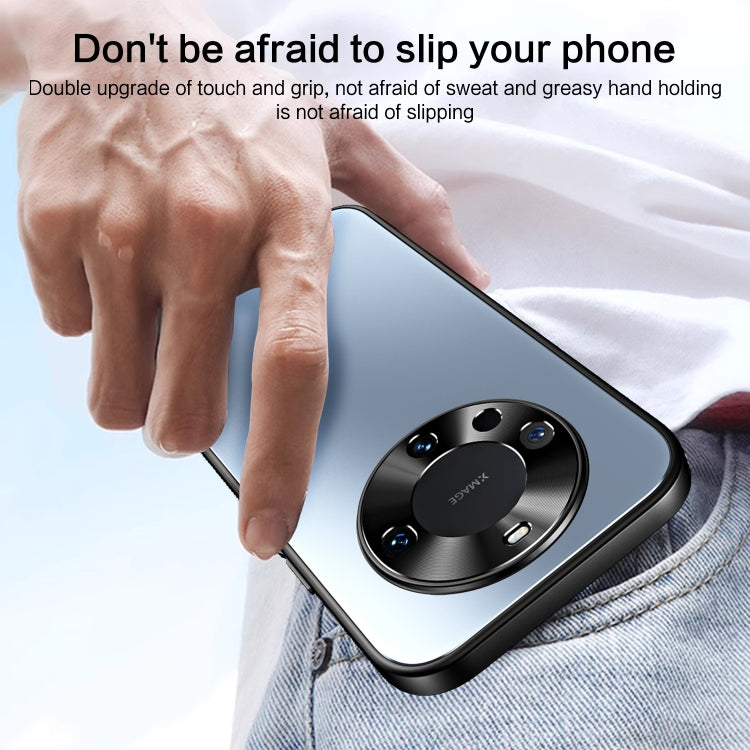 For Huawei Mate 60 Pro R-JUST RJ-61 Electroplating Frosted TPU + PC Phone Case(Blue) - Huawei Cases by R-JUST | Online Shopping South Africa | PMC TechLife | Buy Now Pay Later Mobicred