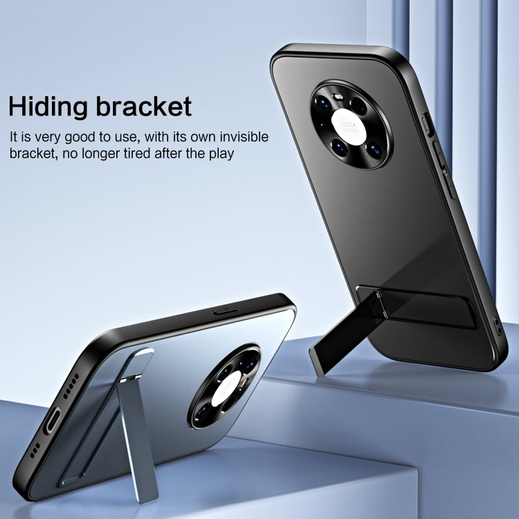 For Huawei Mate 40 Pro R-JUST RJ-61 Electroplating Frosted TPU + PC Phone Case with Holder(Silver) - Huawei Cases by R-JUST | Online Shopping South Africa | PMC TechLife | Buy Now Pay Later Mobicred