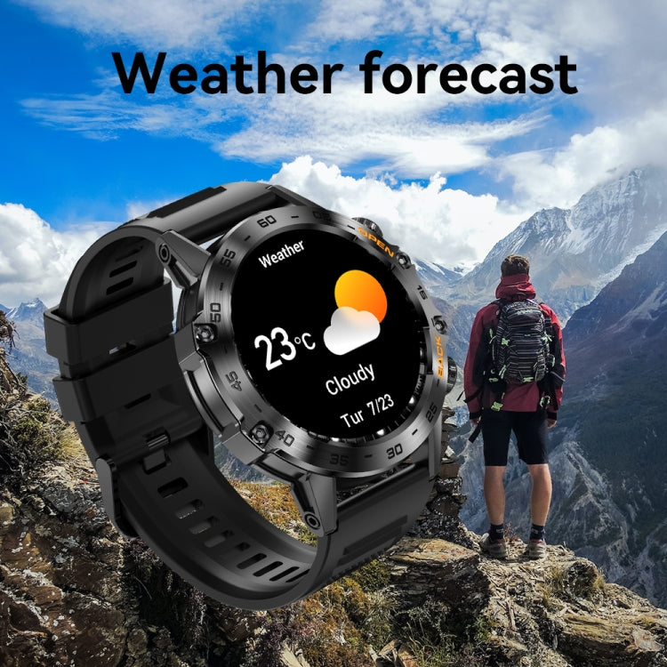 LEMFO K52 1.39 inch IPS Square Screen Smart Watch Supports Bluetooth Calls(Silver Orange) - Smart Watches by LEMFO | Online Shopping South Africa | PMC TechLife | Buy Now Pay Later Mobicred