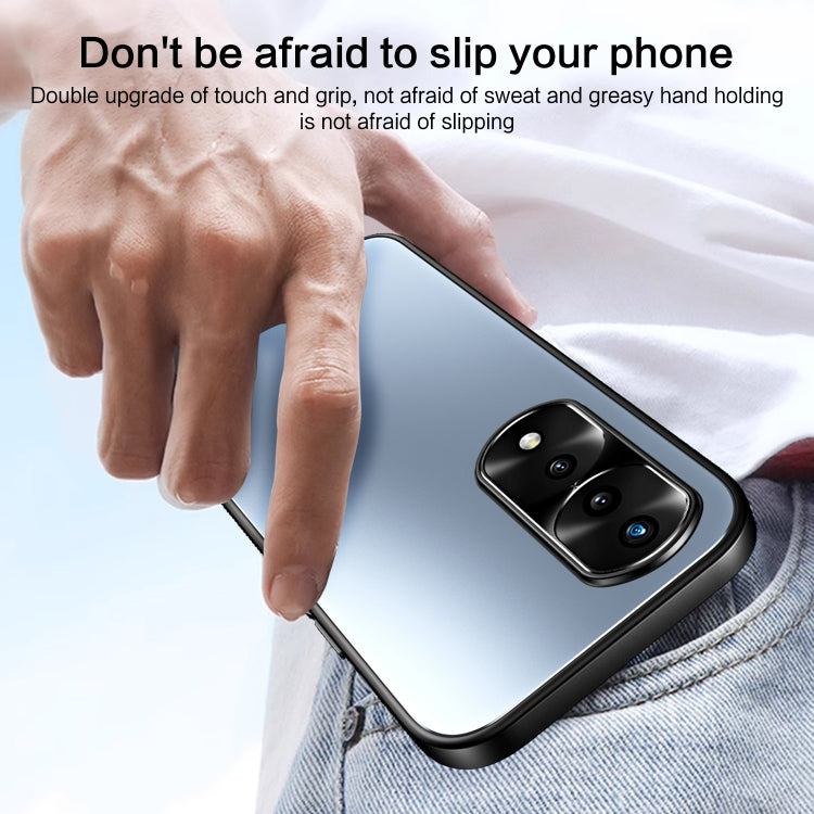 For Honor 70 Pro R-JUST RJ-61 Electroplating Frosted TPU + PC Phone Case(Blue) - Honor Cases by R-JUST | Online Shopping South Africa | PMC TechLife