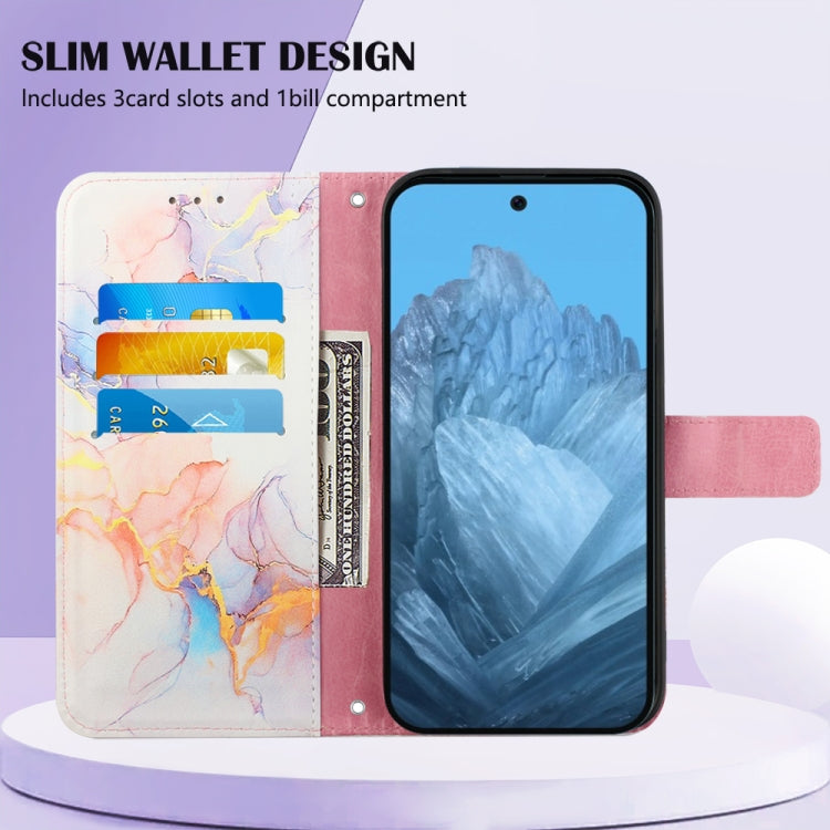 For Google Pixel 9 PT003 Marble Pattern Flip Leather Phone Case(Galaxy Marble White) - Google Cases by PMC TechLife | Online Shopping South Africa | PMC TechLife | Buy Now Pay Later Mobicred