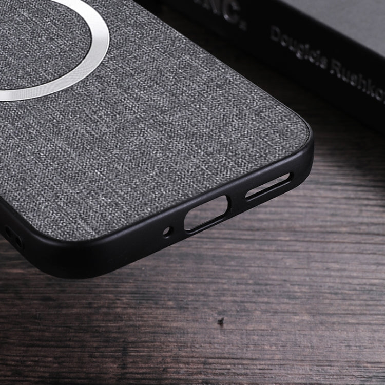 For Google Pixel 9 Pro CD Magnetic Ring Cloth Texture PU Phone Case(Black) - Google Cases by PMC TechLife | Online Shopping South Africa | PMC TechLife | Buy Now Pay Later Mobicred
