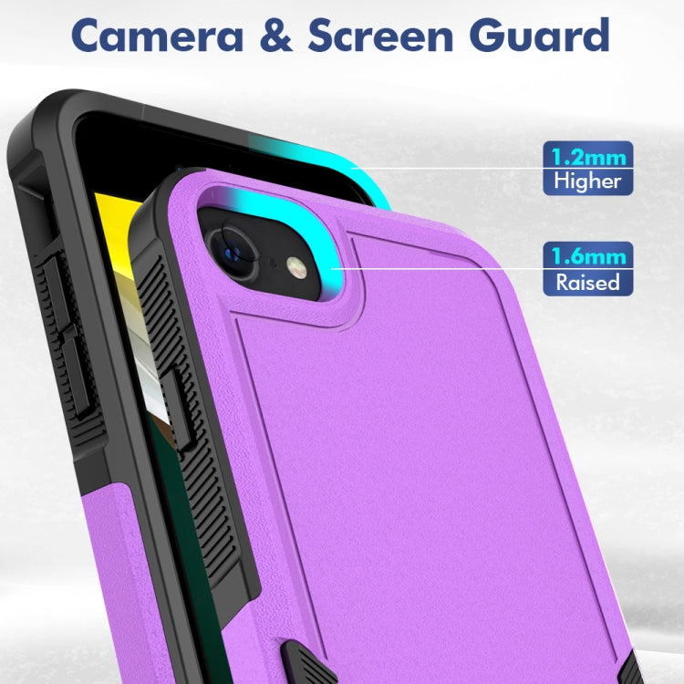 For iPhone SE 2022 / 2020 / 8 / 7 / 6 2 in 1 PC + TPU Phone Case(Purple) - iPhone SE 2022 / 2020 / 8 / 7 Cases by PMC TechLife | Online Shopping South Africa | PMC TechLife | Buy Now Pay Later Mobicred