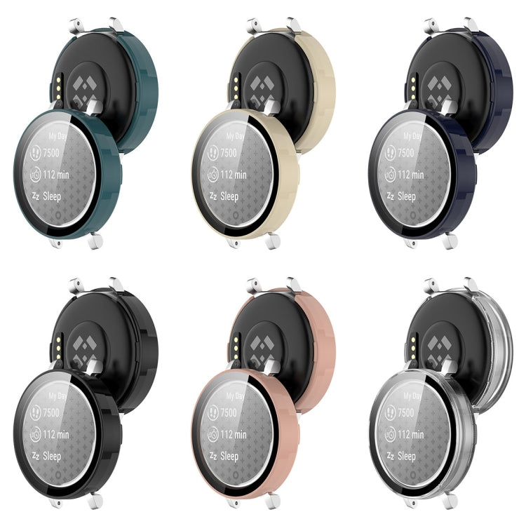 For Garmin Lily 2 PC + Tempered Film Integrated Watch Protective Case(Pine Green) - Watch Cases by PMC TechLife | Online Shopping South Africa | PMC TechLife