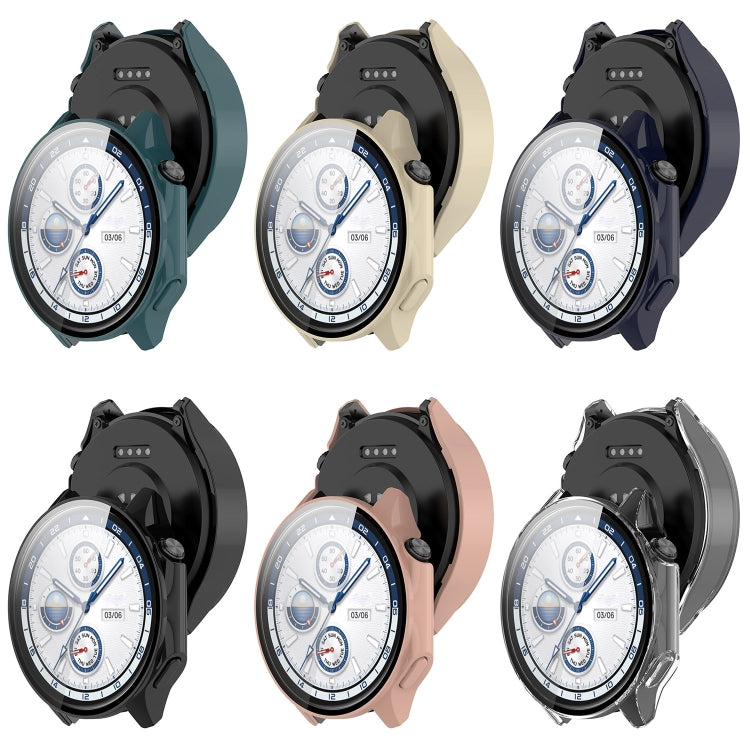 For OnePlus Watch 2 / OPPO Watch X PC + Tempered Film Integrated Watch Protective Case(Ivory White) - Watch Case by PMC TechLife | Online Shopping South Africa | PMC TechLife