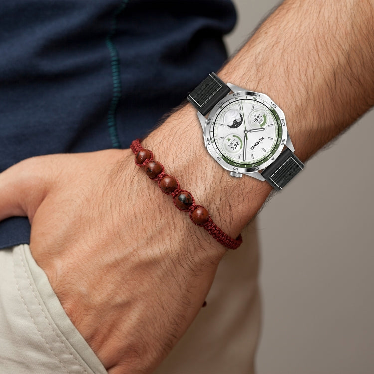 22mm Hybrid Nylon Braid Silicone Watch Band(Grey) - 22mm Bands by PMC TechLife | Online Shopping South Africa | PMC TechLife