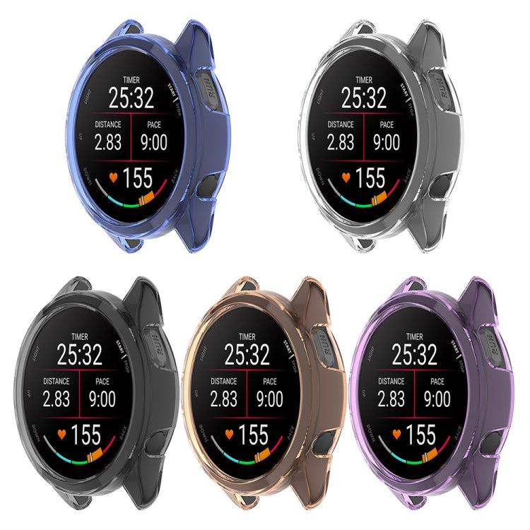 For Garmin Forerunner 165 / 165 Music Half Pack Hollow TPU Watch Protective Case(Transparent) - Watch Cases by PMC TechLife | Online Shopping South Africa | PMC TechLife