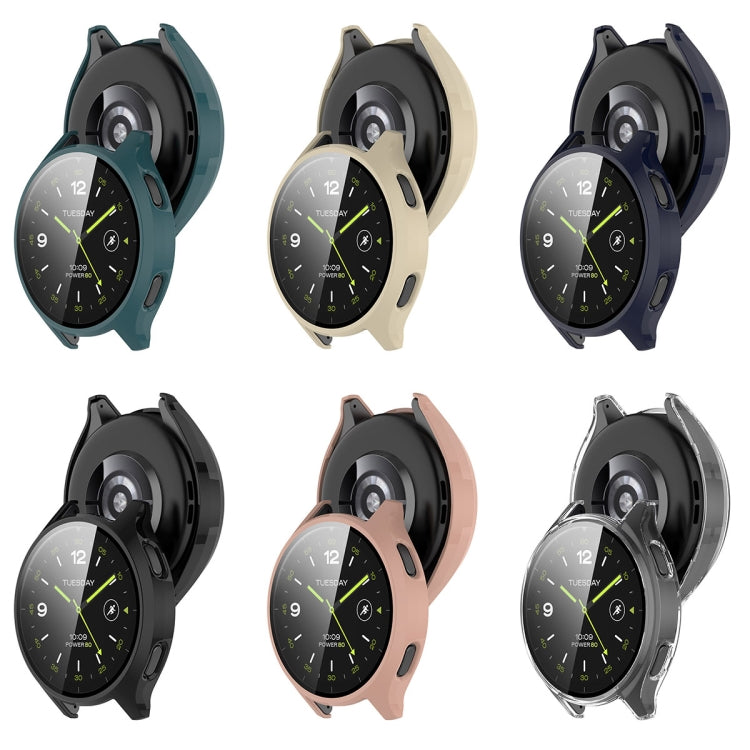 For Xiaomi Watch 2 PC + Tempered Film Integrated Watch Protective Case(Ivory White) - Watch Cases by PMC TechLife | Online Shopping South Africa | PMC TechLife