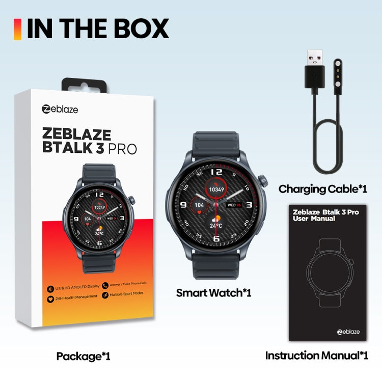 Zeblaze Btalk 3 Pro 1.43 inch BT5.2 Fitness Wellness Smart Watch, Support Bluetooth Call / Sleep / Blood Oxygen / Heart Rate / Blood Pressure Health Monitor(Gold) - Smart Watches by Zeblaze | Online Shopping South Africa | PMC TechLife | Buy Now Pay Later Mobicred