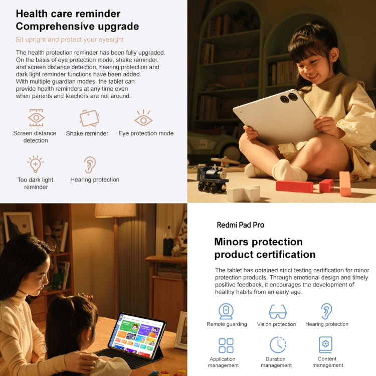 Xiaomi Redmi Pad Pro 12.1 inch Tablet PC, 6GB+128GB, HyperOS Qualcomm Snapdragon 7s Gen2 Octa Core, 10000mAh Battery(Dark Grey) - Other by Xiaomi | Online Shopping South Africa | PMC TechLife | Buy Now Pay Later Mobicred