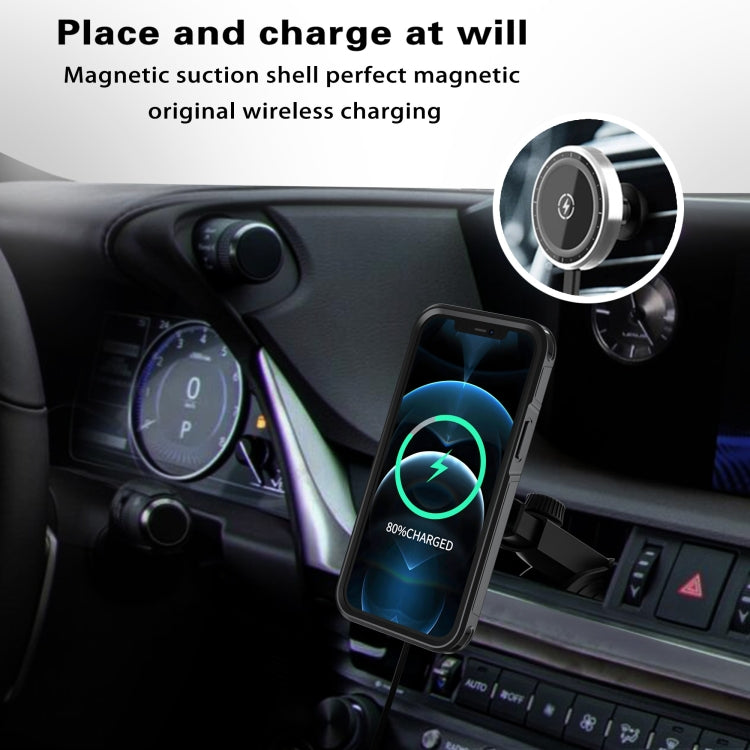 For iPhone 12 Pro Max RedPepper Armor Magsafe PC Hybrid TPU Phone Case(Black) - free shipping - PMc TechLife - Order now!