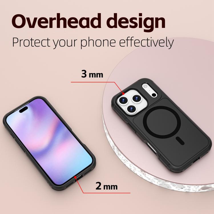 For iPhone 17 Pro RedPepper Armor Magsafe PC Hybrid TPU Phone Case(Black) - iPhone 17 Pro Cases by RedPepper | Online Shopping South Africa | PMC TechLife | Buy Now Pay Later Mobicred