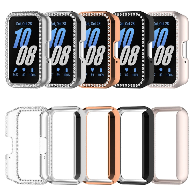 For Samsung Galaxy Fit 3 Diamond Half Pack Hollow PC Watch Protective Case(Starlight) - Watch Cases by PMC TechLife | Online Shopping South Africa | PMC TechLife