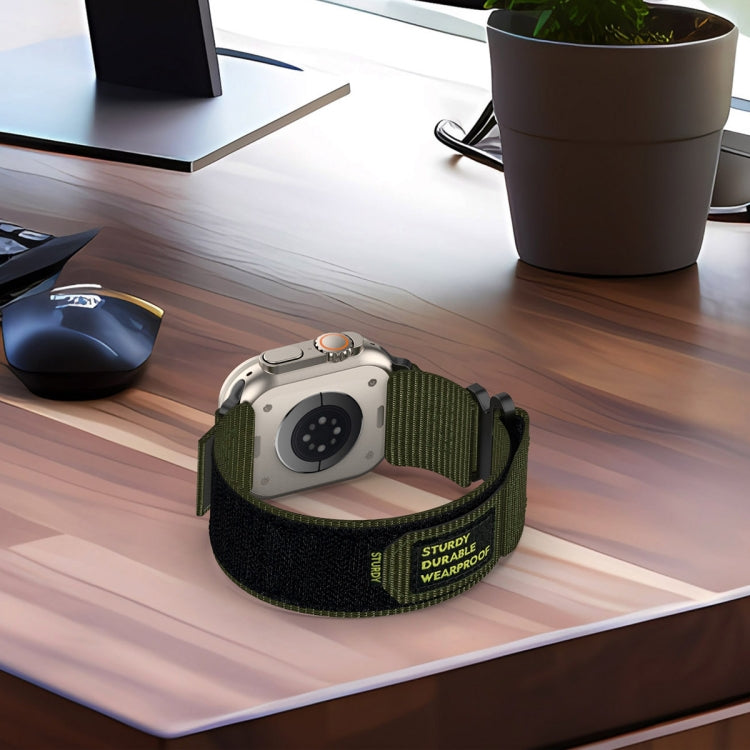 For Apple Watch Series 8 45mm Nylon Hook And Loop Fastener Watch Band(Orange) - Watch Bands by PMC TechLife | Online Shopping South Africa | PMC TechLife | Buy Now Pay Later Mobicred