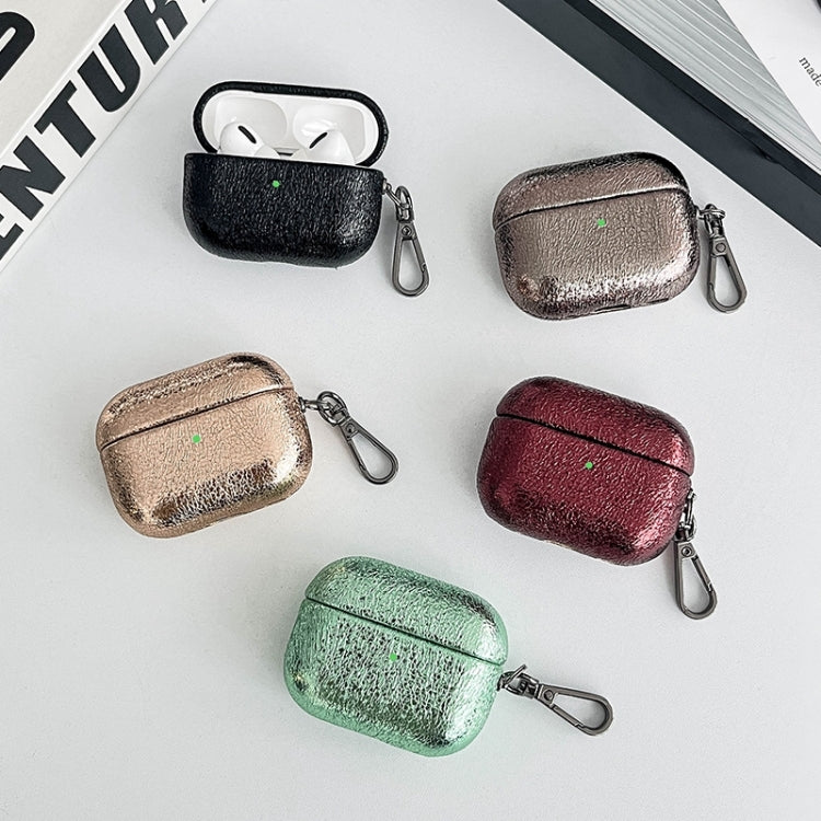 For AirPods Pro Burst Leather Texture Bluetooth Earphone Protective Case(Rose Gold) - For AirPods Pro by PMC Jewellery | Online Shopping South Africa | PMC Jewellery | Buy Now Pay Later Mobicred