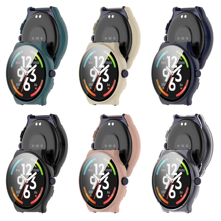 For Xiaomi Haylou Solar Lite R001 PC + Tempered Film Integrated Watch Protective Case(Pine Green) - Watch Cases by PMC TechLife | Online Shopping South Africa | PMC TechLife