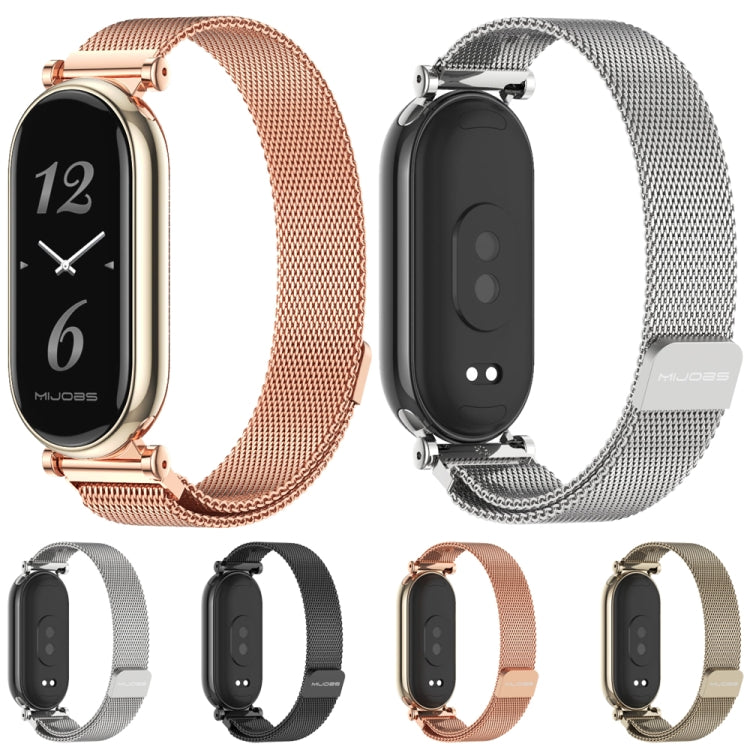 For Xiaomi Smart Band 10 / 9 / 8 Mijobs GT4 Milan Magnetic Metal Watch Band(Rose Gold) - free shipping - PMc TechLife - Order now!