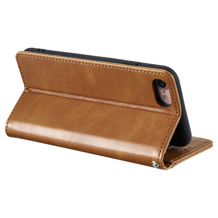 For iPhone 16e Simple 6-Card Wallet Leather Phone Case(Brown) - iPhone 16e Cases by PMC TechLife | Online Shopping South Africa | PMC TechLife | Buy Now Pay Later Mobicred