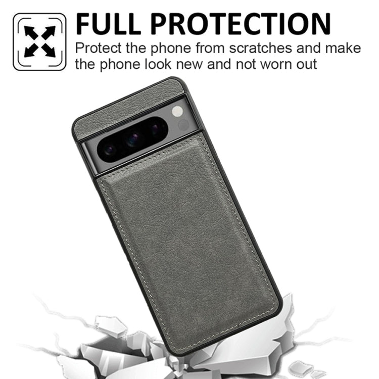 For Google Pixel 9 Pro XL Cowhide Texture Back Cover Phone Case(Grey) - Google Cases by PMC TechLife | Online Shopping South Africa | PMC TechLife | Buy Now Pay Later Mobicred