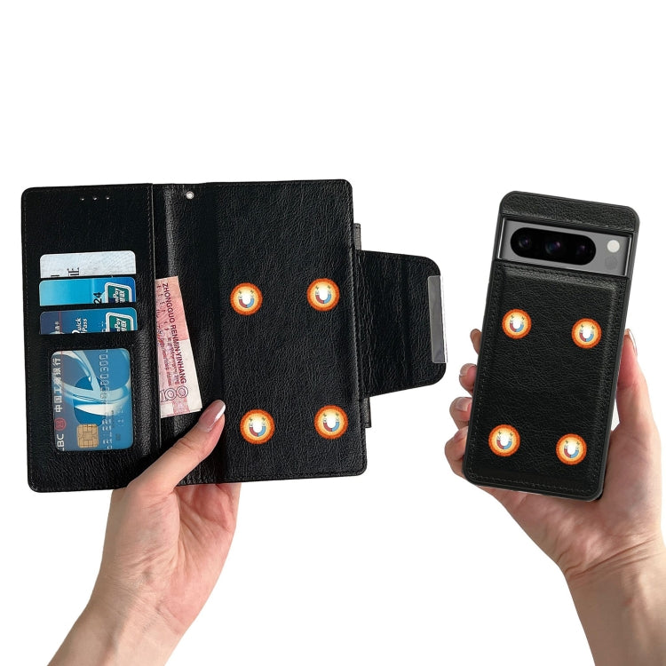 For Google Pixel 9 / Pixel 9 Pro Multifunctional 7-Card Wallet Leather Phone Case(Black) - Google Cases by PMC TechLife | Online Shopping South Africa | PMC TechLife | Buy Now Pay Later Mobicred