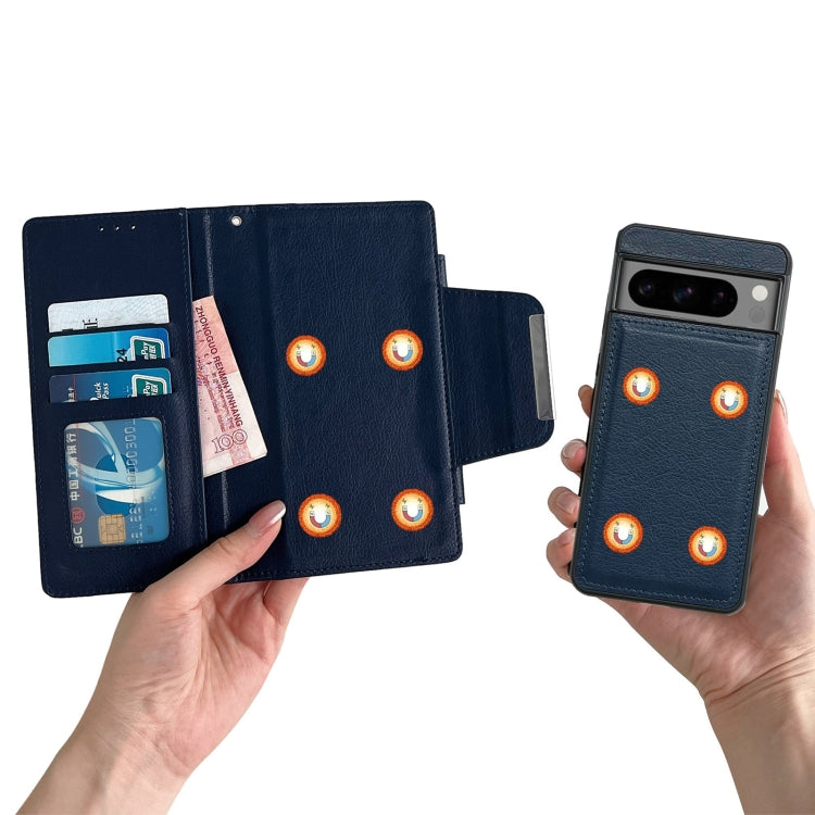 For Google Pixel 6a Multifunctional 7-Card Wallet Leather Phone Case(Royal Blue) - Google Cases by PMC TechLife | Online Shopping South Africa | PMC TechLife | Buy Now Pay Later Mobicred