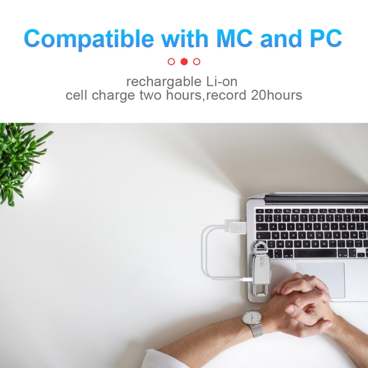 JNN S20 Zinc Alloy Keychain Voice Recorder, Memory:4GB(Silver) - free shipping - PMC TechLife - Order now!