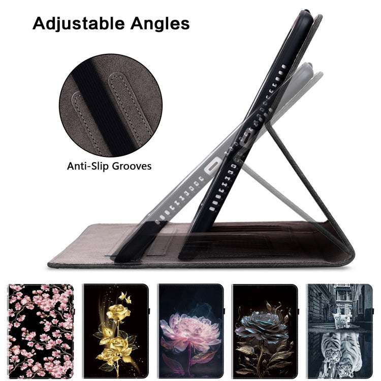 For Lenovo Tab M10 Plus HD 10.6 3rd Gen Crystal Texture Painted Leather Tablet Case(Gold Butterfly Rose) - Lenovo by PMC TechLife | Online Shopping South Africa | PMC TechLife | Buy Now Pay Later Mobicred
