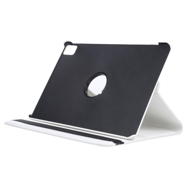 For iPad Pro 13 2024 360 Degree Rotation Litchi Texture Leather Tablet Case with Holder(White) - iPad Pro 13 2024 Cases by PMC TechLife | Online Shopping South Africa | PMC TechLife | Buy Now Pay Later Mobicred