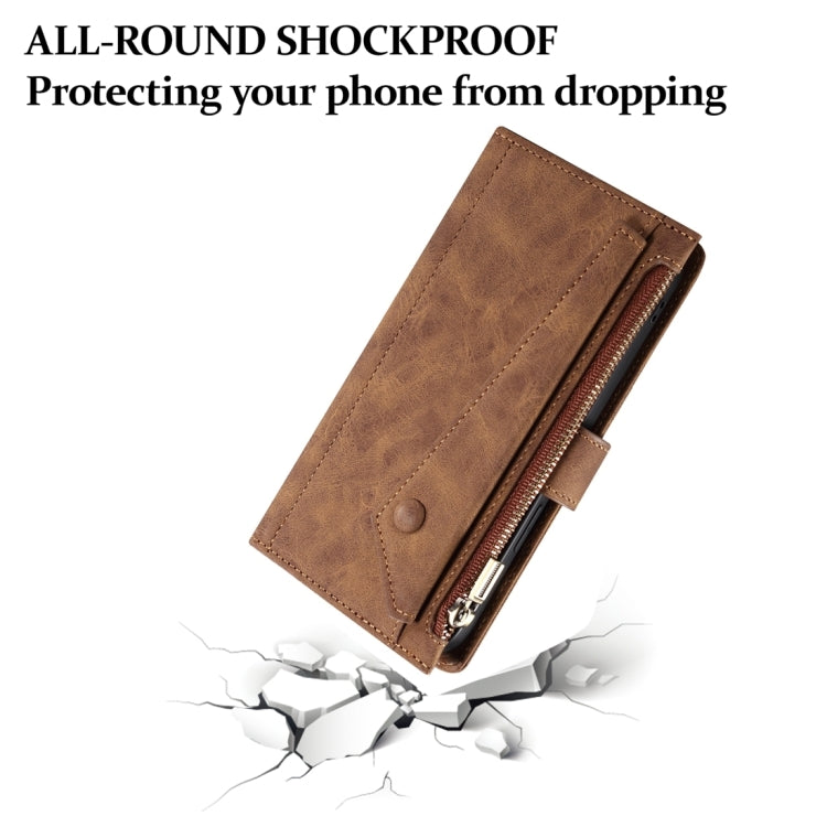 For Motorola Moto G04 / G24 ESEBLE Retro Frosted RFID Leather Phone Case(Brown) - Motorola Cases by ESEBLE | Online Shopping South Africa | PMC TechLife | Buy Now Pay Later Mobicred