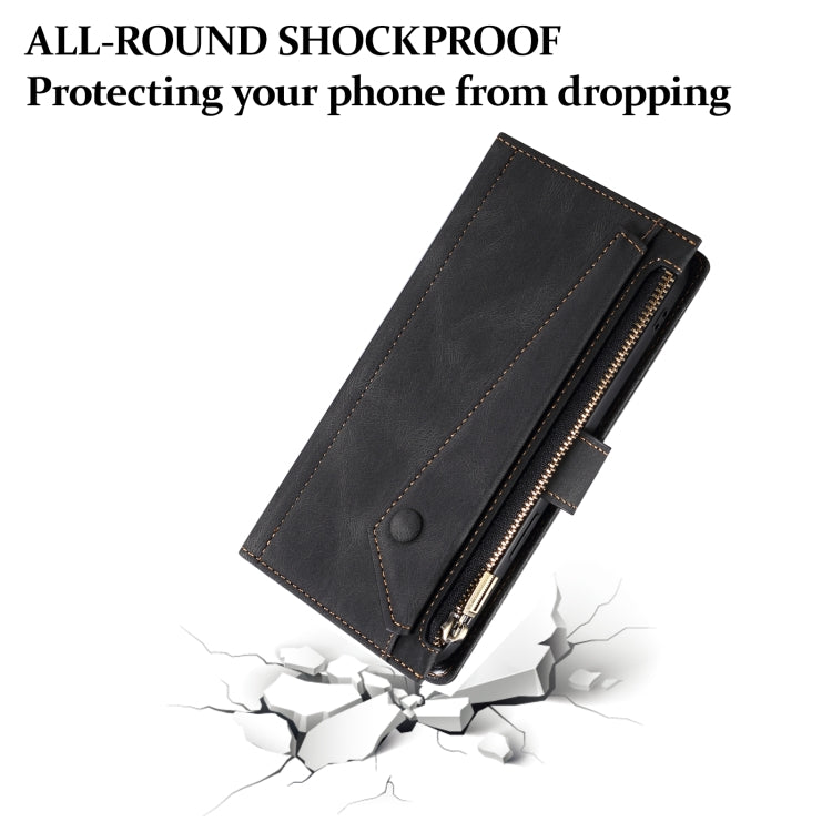 For Motorola Edge 50 Ultra ESEBLE Retro Frosted RFID Leather Phone Case(Black) - Motorola Cases by ESEBLE | Online Shopping South Africa | PMC TechLife | Buy Now Pay Later Mobicred