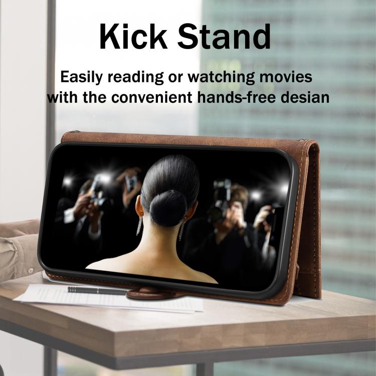 For Motorola Moto G15 ESEBLE Retro Frosted RFID Leather Phone Case(Brown) - Motorola Cases by ESEBLE | Online Shopping South Africa | PMC TechLife | Buy Now Pay Later Mobicred