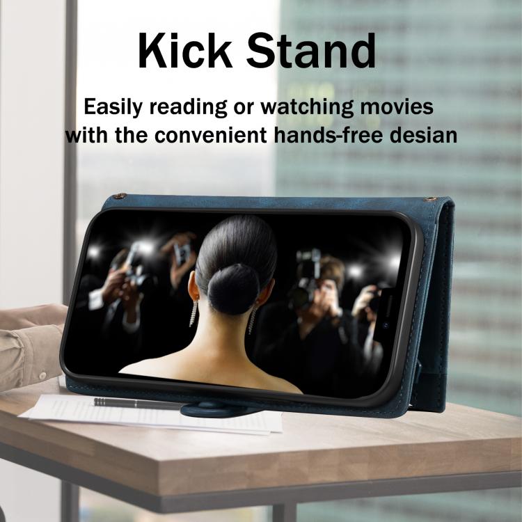 For Motorola Moto G15 ESEBLE Retro Frosted RFID Leather Phone Case(Dark Green) - free shipping - PMC TechLife - Order now!