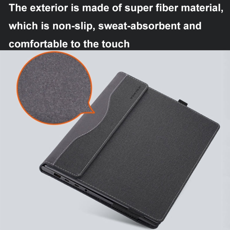 For HP Envy X360 14 inch 14t-es / 14-es Leather Laptop Shockproof Protective Case(Wine Red) - Screen & Keyboard Cover by PMC Jewellery | Online Shopping South Africa | PMC Jewellery | Buy Now Pay Later Mobicred